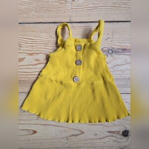 PatPat Mustard Yellow Ribbed Button Front Baby Top 12–18M